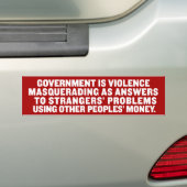 Overheid in een Nutshell Bumpersticker (Op auto)