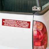Overheid in een Nutshell Bumpersticker (Op Truck)