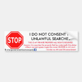 overheid is een monopolie op opsporing en inbeslag bumpersticker (Voorkant)