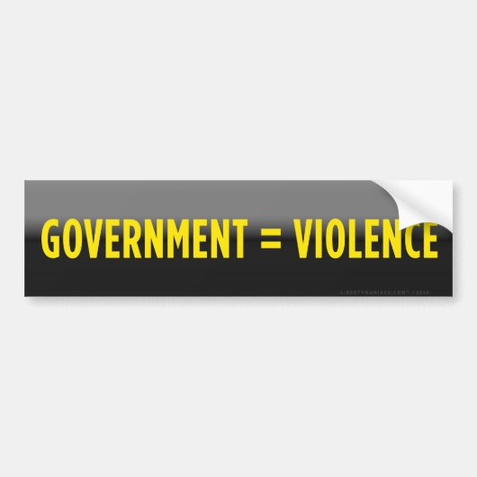 Overheid is Geweld Bumpersticker (Voorkant)