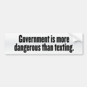 Overheid & Sms'en bumpersticker (Voorkant)