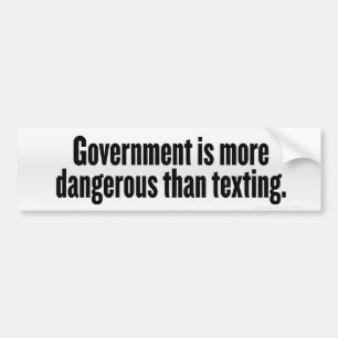 Overheid & Sms'en bumpersticker