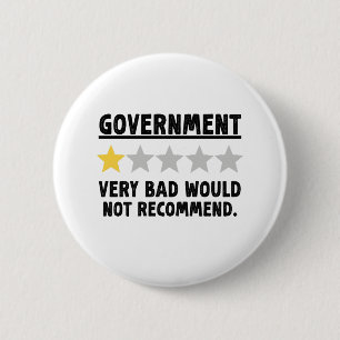 Overheid zeer slecht zou niet aanraden gift ronde button 5,7 cm