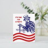 OVERHEIDS- OF MILITAIRE VERGUNNINGPARTIJINVITATIE KAART (Staand voorkant)