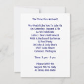 OVERHEIDS- OF MILITAIRE VERGUNNINGPARTIJINVITATIE KAART (Achterkant)