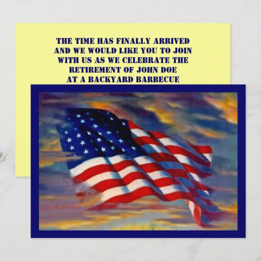 OVERHEIDS- OF MILITAIRE VERGUNNINGPARTIJINVITATIE KAART (Voorkant / Achterkant)