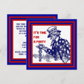 OVERHEIDS- OF MILITAIRE VERGUNNINGPARTIJINVITATIE KAART (Voorkant / Achterkant)