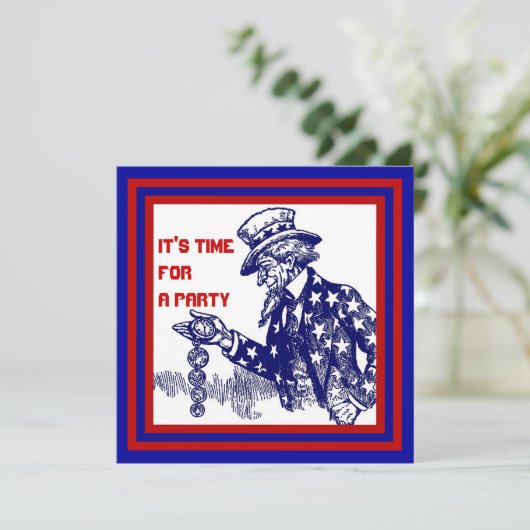 OVERHEIDS- OF MILITAIRE VERGUNNINGPARTIJINVITATIE KAART (Staand voorkant)