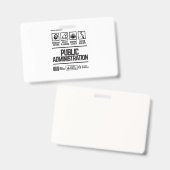 overheidsadministratie badge (Voor- en achterkant)