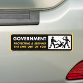 Overheidsbescherming en -dienstverlening bumpersticker (Op auto)