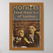 Overheidsdienst "Kinderen tijdens de blitz" Poster (Voorkant)