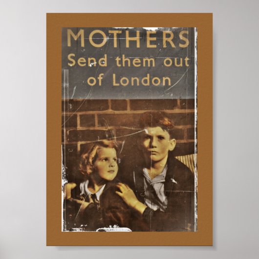 Overheidsdienst "Kinderen tijdens de blitz" Poster (Voorkant)