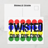 Overheidseditie Twisted Color Code-serie Alien Feestdagenkaart (Voorkant / Achterkant)
