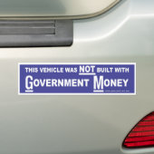 Overheidsgeld Bumpersticker (Op auto)