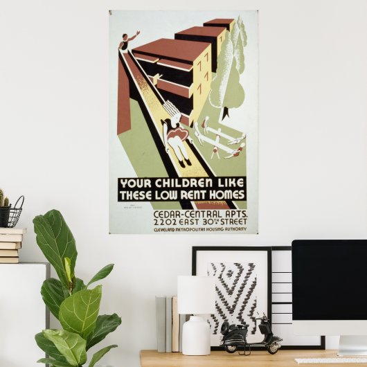 Overheidshuisvesting Poster (Thuiskantoor)