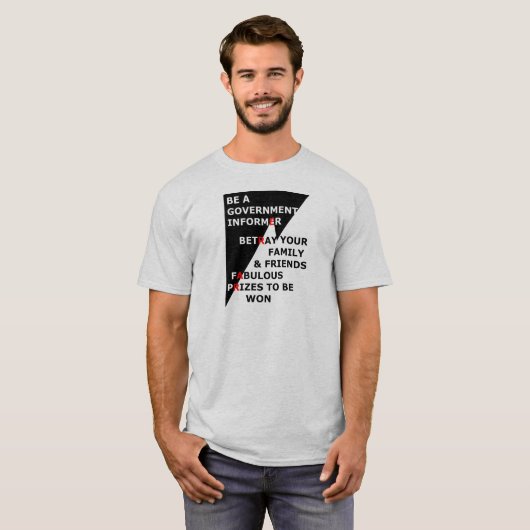 Overheidsinformant T-shirt (Voorkant volledig)