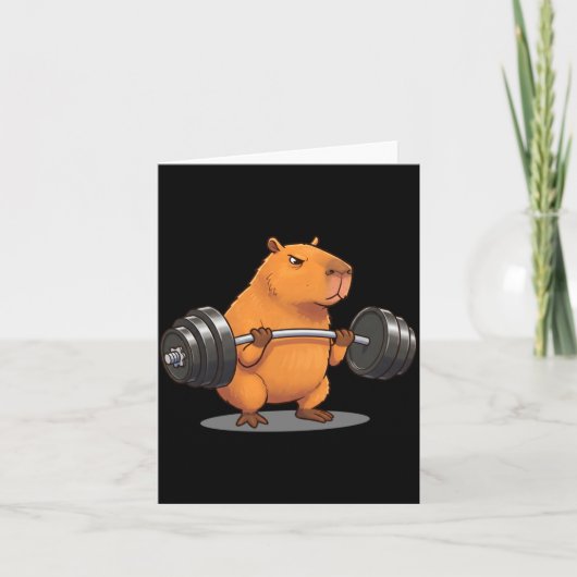 Overheidsinstantie Dlift Capybara Gym Grappige Fit Kaart (Voorkant)