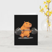 Overheidsinstantie Dlift Capybara Gym Grappige Fit Kaart (Gele Bloem)