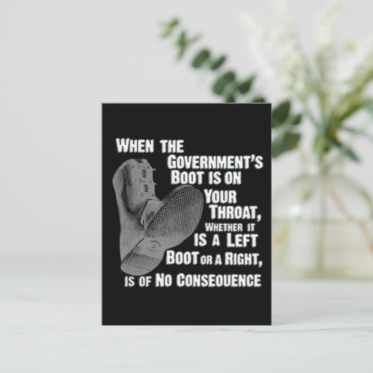 OverheidsJack start op je nek Briefkaart (Staand voorkant)