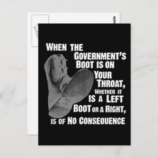 OverheidsJack start op je nek Briefkaart (Voorkant / Achterkant)