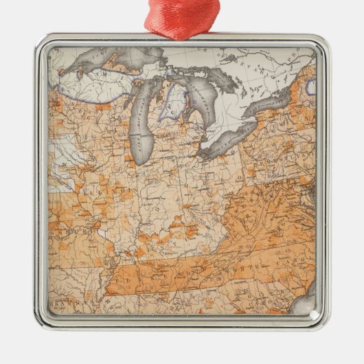 Overheidsschuld, US-lithograaf Statistisch Metalen Ornament (Voorkant)
