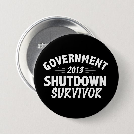 Overheidsstop - Overleving Ronde Button 7,6 Cm (Voorkant /achterkant)