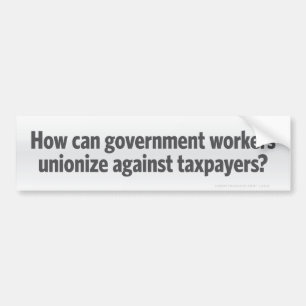 Overheidsvakbonden? Bumpersticker