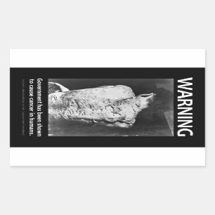 Overheidswaarschuwingssticker Rechthoekige Sticker