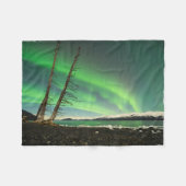Overhellende Boom Aurora Fleece Deken (Voorkant (Horizontaal))