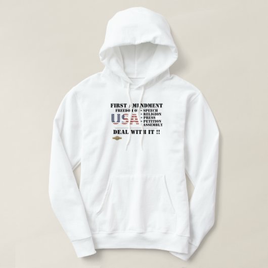 overhemd voor "EERSTE AMENDMENT" Hoodie (Design voorkant)