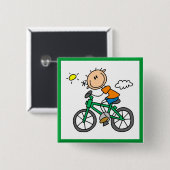 Overhemden en geschenken van mannenkruis vierkante button 5,1 cm (Voorkant /achterkant)