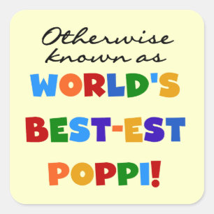 Overig Bekende Best-Best Poppi T-shirts en geschen Vierkante Sticker