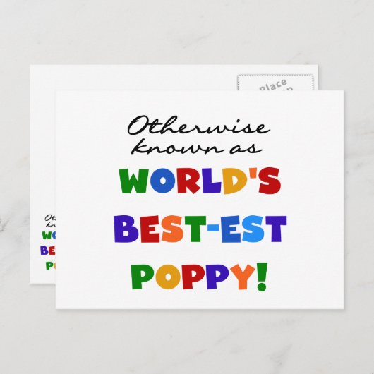 Overig Bekende Best-Best Poppy Tshirts en geschenk Briefkaart (Voorkant / Achterkant)