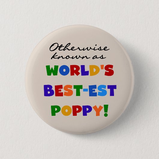 Overig Bekende Best-Best Poppy Tshirts en geschenk Ronde Button 5,7 Cm (Voorkant)
