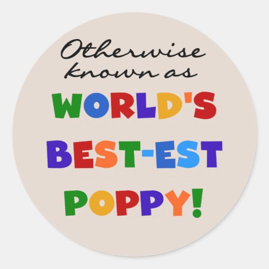 Overig Bekende Best-Best Poppy Tshirts en geschenk Ronde Sticker (Voorkant)