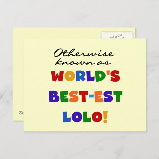 Overig Bekende Best-est Lolo T-shirts en geschenke Briefkaart (Voorkant / Achterkant)