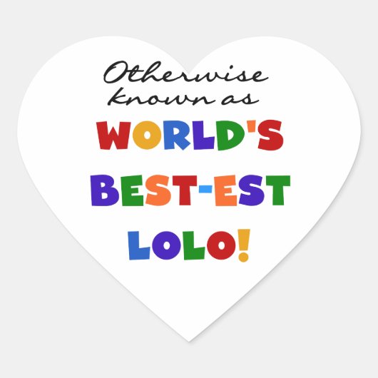 Overig Bekende Best-est Lolo T-shirts en geschenke Hart Sticker (Voorkant)