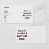 Overig Bekende Best-est Lolo T-shirts en geschenke Visitekaartje (Voorkant / Achterkant)
