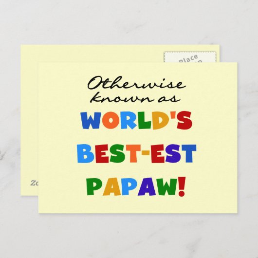 Overig Bekende Best-est Papaw T-shirts en geschenk Briefkaart (Voorkant / Achterkant)