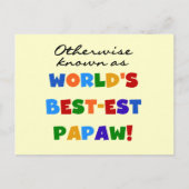 Overig Bekende Best-est Papaw T-shirts en geschenk Briefkaart (Voorkant)
