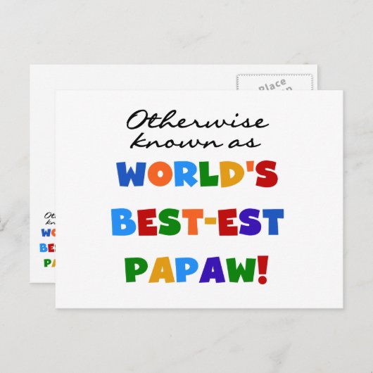 Overig Bekende Best-est Papaw T-shirts en geschenk Briefkaart (Voorkant / Achterkant)