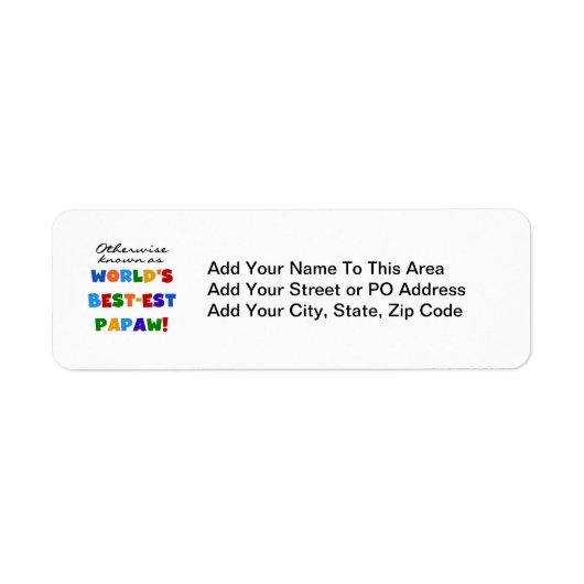 Overig Bekende Best-est Papaw T-shirts en geschenk Etiket (Voorkant)