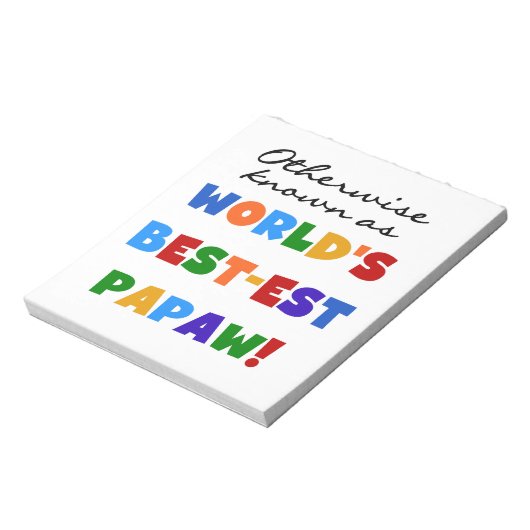 Overig Bekende Best-est Papaw T-shirts en geschenk Notitieblok (Linkerzijde)