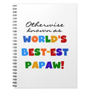 Overig Bekende Best-est Papaw T-shirts en geschenk Notitieboek