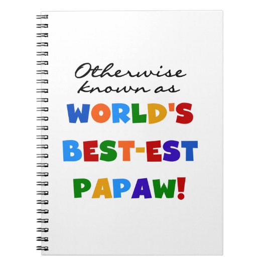 Overig Bekende Best-est Papaw T-shirts en geschenk Notitieboek (Voorkant)