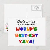 Overig Bekende Best-est Yaya T-shirts en geschenke Briefkaart (Voorkant / Achterkant)