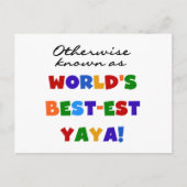 Overig Bekende Best-est Yaya T-shirts en geschenke Briefkaart (Voorkant)