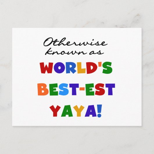 Overig Bekende Best-est Yaya T-shirts en geschenke Briefkaart (Voorkant)