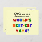 Overig Bekende Best-est Yaya T-shirts en geschenke Briefkaart (Voorkant / Achterkant)
