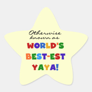 Overig Bekende Best-est Yaya T-shirts en geschenke Ster Sticker